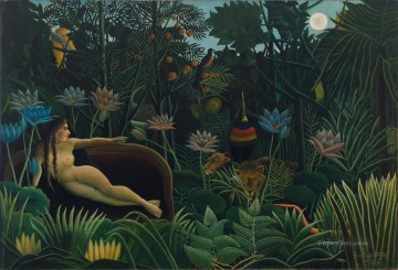  Rousseau Painting - The Dream Le Reve Henri Rousseau Post Impressionism Naive Primitivism
